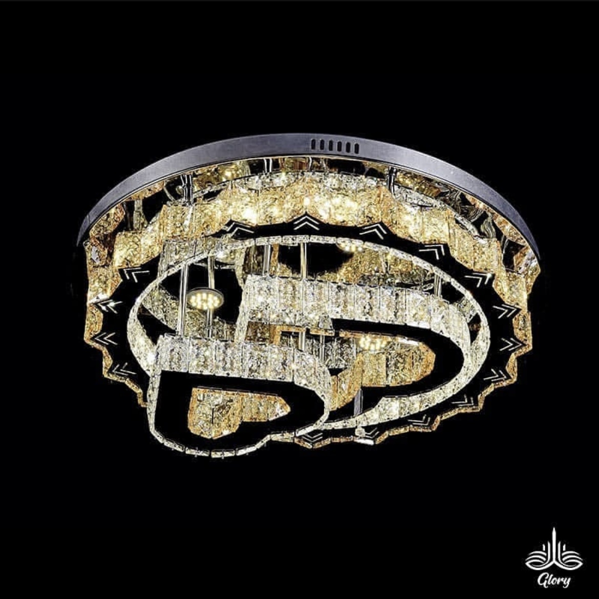 لوستر مدرن سقفی کریستالی مدل قلب SMD