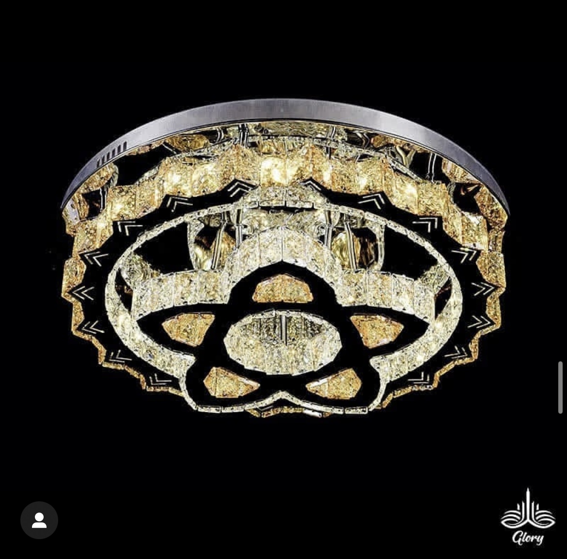 لوستر مدرن سقفی کریستالی مدل ستاره 2 SMD